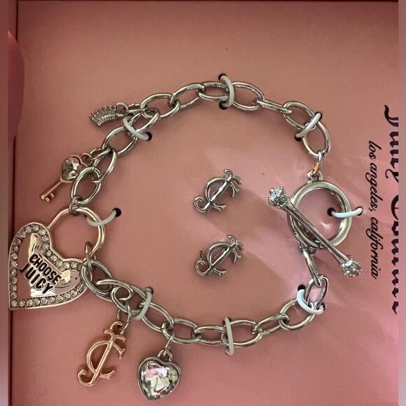 Juicy Couture Bracelet Earrings Set - Picture 1 of 8